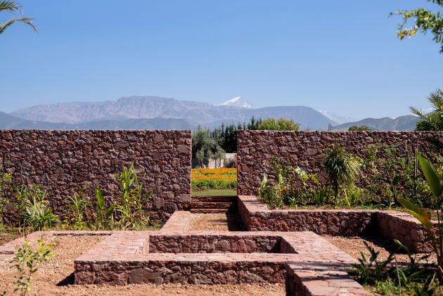 「ピュアショット」シリーズに使用されている植物原料を栽培しているモロッコのウリカ コミュニティ ガーデン