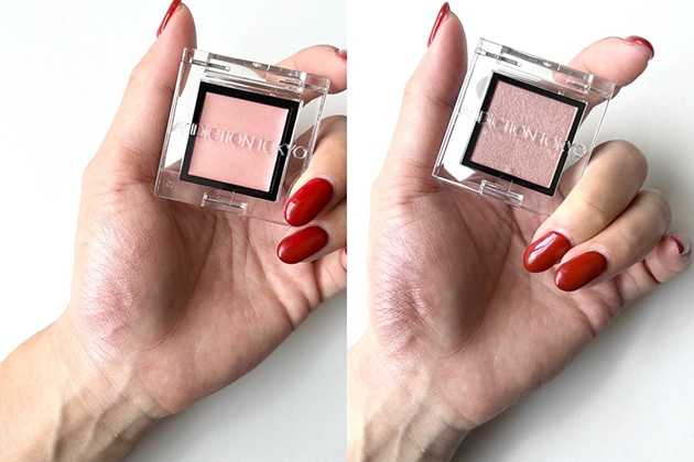 (左)〈アディクション〉ザ アイシャドウクリーム(015) 税込2,200円、(右)〈アディクション〉ザ アイシャドウ パール(031) 税込2,200円