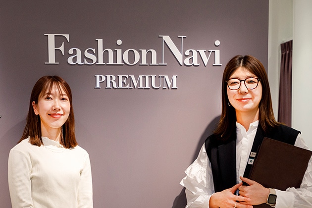 DEPACO編集部EDACO(写真左)が「ファッションナビ プレミアム 大丸東京店」眞野さん(写真右)にお話を伺ってきました!
