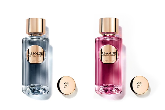 〈ランコム〉左から:アプソリュ レ パルファン ローズ フロム ザ ダーク(100mL) 税込41,470円、アプソリュ レ パルファン フォービデン ローズ(100mL) 税込41,470円