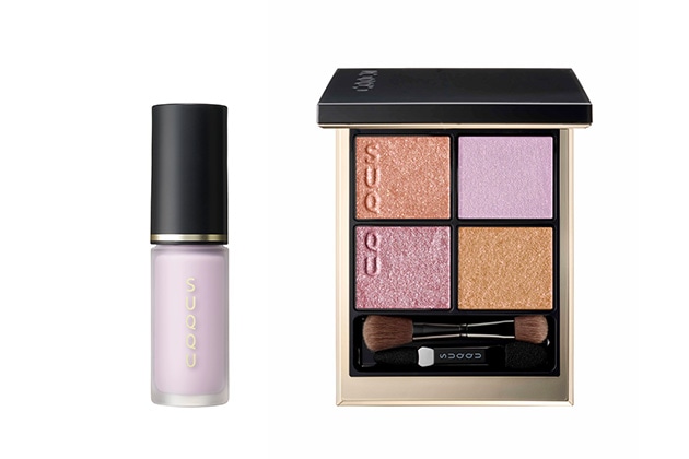 〈スック〉左から：コンプレクション フェイス カラー(新5色、限定1色) 各税込4,950円 ※一部数量限定発売、シグニチャー カラー アイズ(限定1種) 税込7,700円