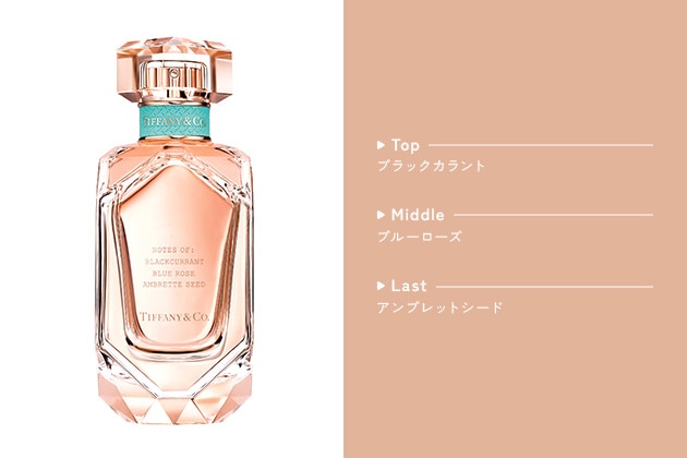 〈ティファニー〉ローズ ゴールド オードパルファム(30mL) 税込11,550円、同(50mL) 税込16,500円、同(75mL) 税込19,580円