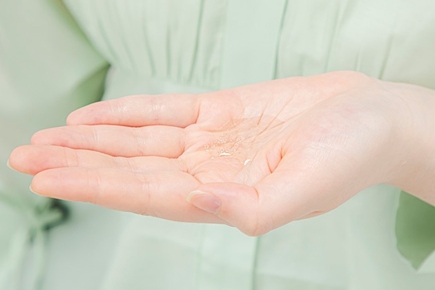 ②「ウェーブジュレ」を2プッシュ取ります。