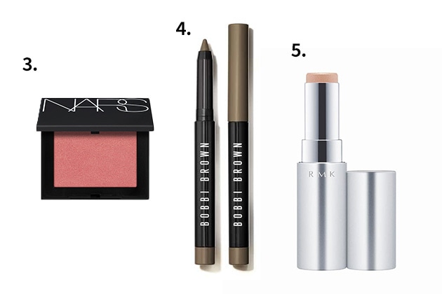 3.〈NARS〉ブラッシュ Ｎ(777) 税込5,390円、4.〈ボビイ ブラウン〉ロングウェア クリーム ライナー スティック(07) 税込5,280円、5.〈RMK〉グロースティック 税込2,200円
