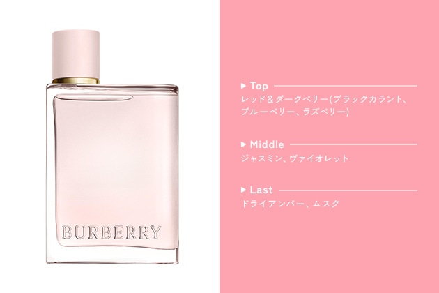 〈バーバリー ビューティ〉バーバリー&emsp;ハー&emsp;オードパルファム(10mL) 税込6,160円、同(30mL) 税込11,110円、同(50mL) 税込15,400円、同(100mL) 税込22,000円