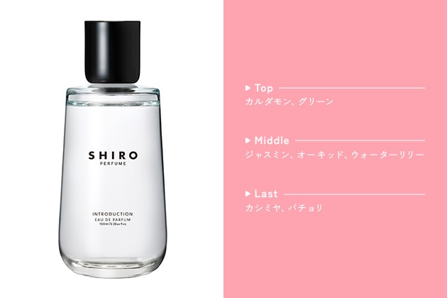 〈SHIRO〉INTRODUCTION オードパルファン(50mL) 税込11,203円、同(100mL) 税込16,005円