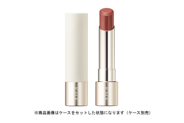 〈RMK〉デューイーメルト リップカラー(10 サクラ シーン) 税込3,080円、リップカラーケース 税込1,100円