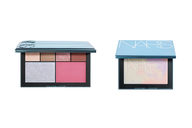 〈NARS〉左から：アプレ スキー チーク＆アイパレット(限定2種) 各税込8,800円、ライトリフレクティング プリズマティックパウダー プレスト(06053) 税込6,600円