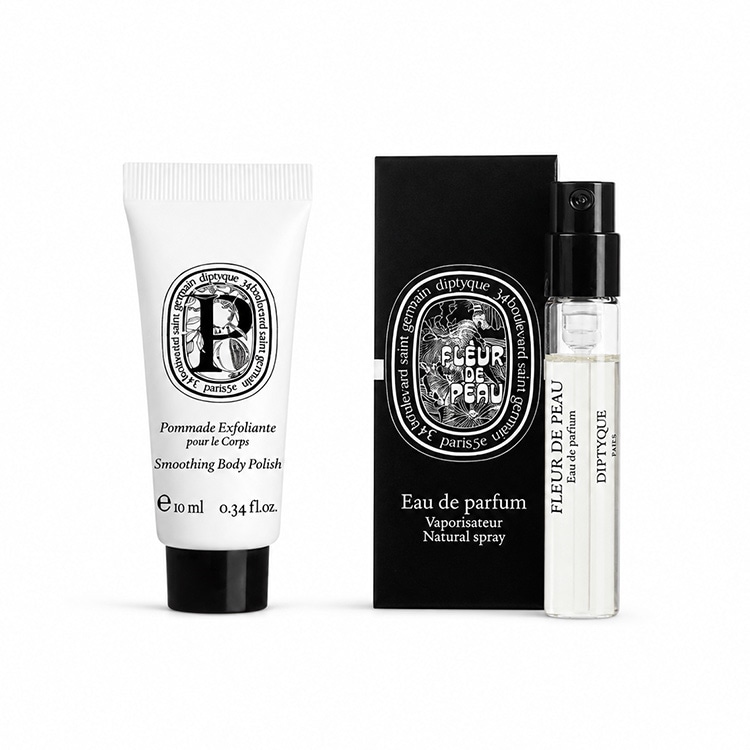 オー ド パルファン フルール ドゥ ポー(2mL)、スムーズイング スクラブ(10mL)